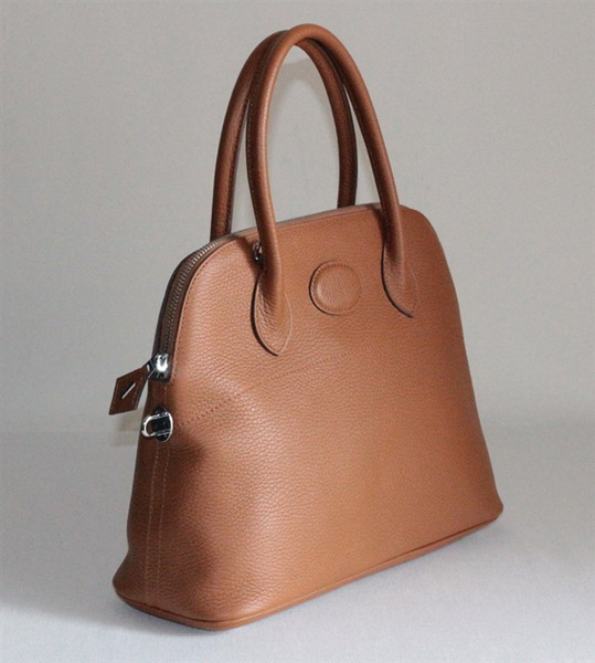 High Quality Replica Hermes Bolide Togo Leather Tote Bag Light Coffee 509084